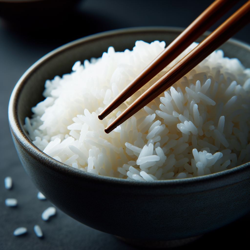 裝在碗裡的白飯