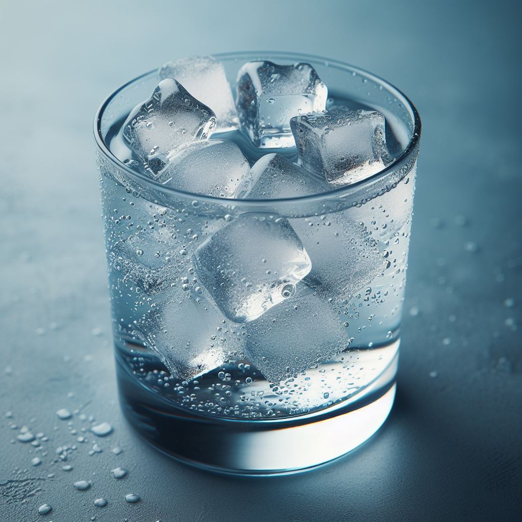 加了冰塊的水